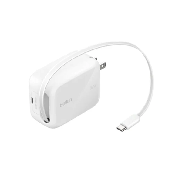 BELKIN Retractable GaN Wall Charger 67W