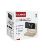 Promate Multi-Function LED Alarm Clock with 15W Wireless Charger - Image 2