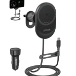 Anker MagGo Wireless Car Charger (Pad, Built-In USB-C Cable)