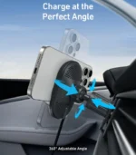 Anker MagGo Wireless Car Charger (Pad, Built-In USB-C Cable) - Image 3