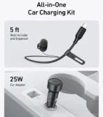Anker MagGo Wireless Car Charger (Pad, Built-In USB-C Cable) - Image 4