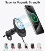 Anker MagGo Wireless Car Charger (Pad, Built-In USB-C Cable) - Image 6