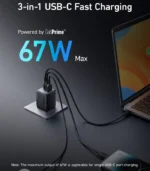 Anker Prime 67W GaN Wall Charger (3 Ports) - Image 2